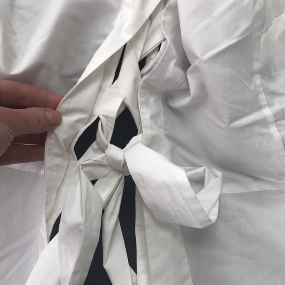 Derek Lam 10 Crosby Button Up Tie Back top 0 XS - Picture 12 of 12